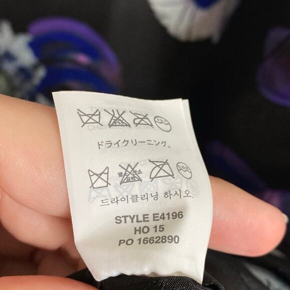 J CREW Violet Poppy A Line Brocade Dress Size 8 E4196 Party Cocktail Floral - Picture 6 of 8